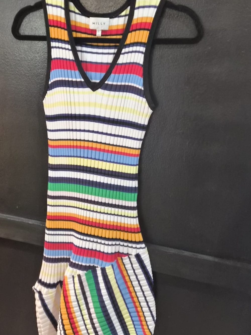 NWOT | Milly | Asymmetrical Stretch Knit Dress | Size Small - Picture 7 of 11